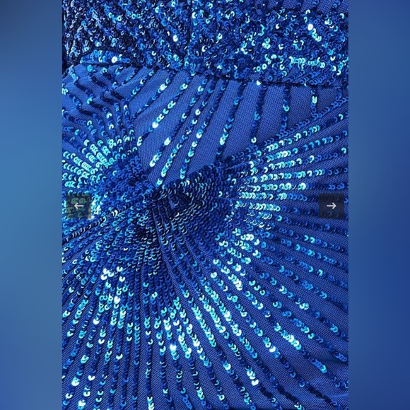 GODDIVA STARBURST SEQUIN MAXI - ROYAL BLUE - Picture 2 of 4